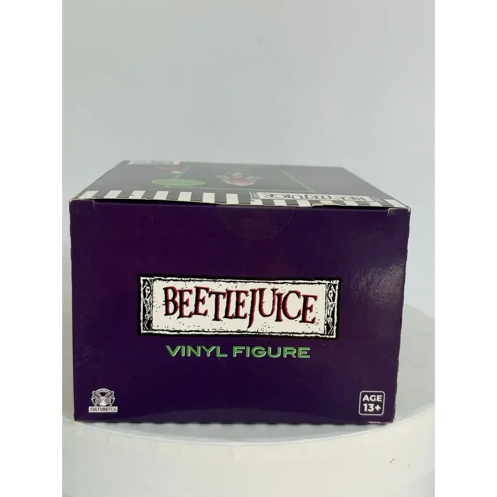 Beetlejuice CultureFly Vinyl Figure 4.5in Horror Goth Striped Suit Boxed TV 2024